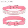 Rhinestone Collar Dog Soft Leather Small Bling Pet Collars Cat Puppy Necklace