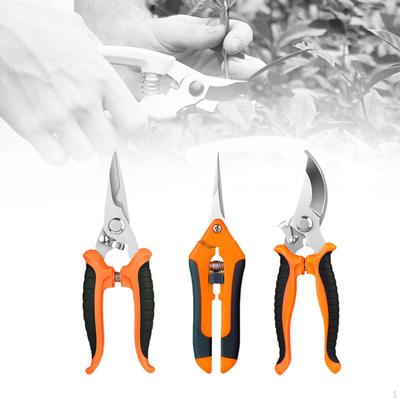 3Pcs Tesoura de jardinagem Podadores de mão portáteis para colheita de frutas Bonsai Home