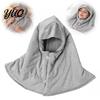 Thermal Hat for Men And Women Cotton Sleep Hood Cap, Warm Head Neck Shoulder Sleeping Winter Adjustable Snap Buttons Soft Breathable Cap