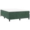3144678 vidaXL Lit à sommier tapissier et matelas Vert foncé 140x190cm Velours