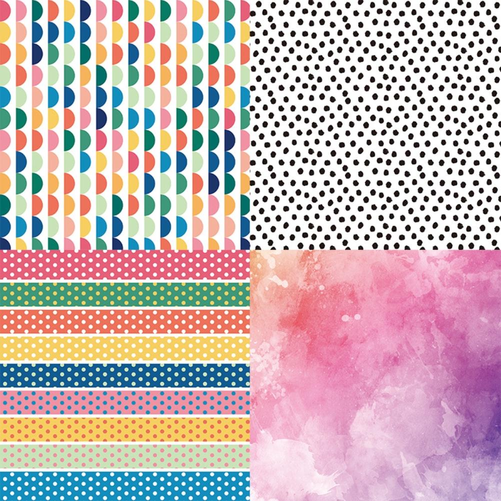 24 Sheets 6 Inch DIY Album Scrapbook Decorative Paper Pad Single Sided Background Cardstock Paper Patterned Papers for