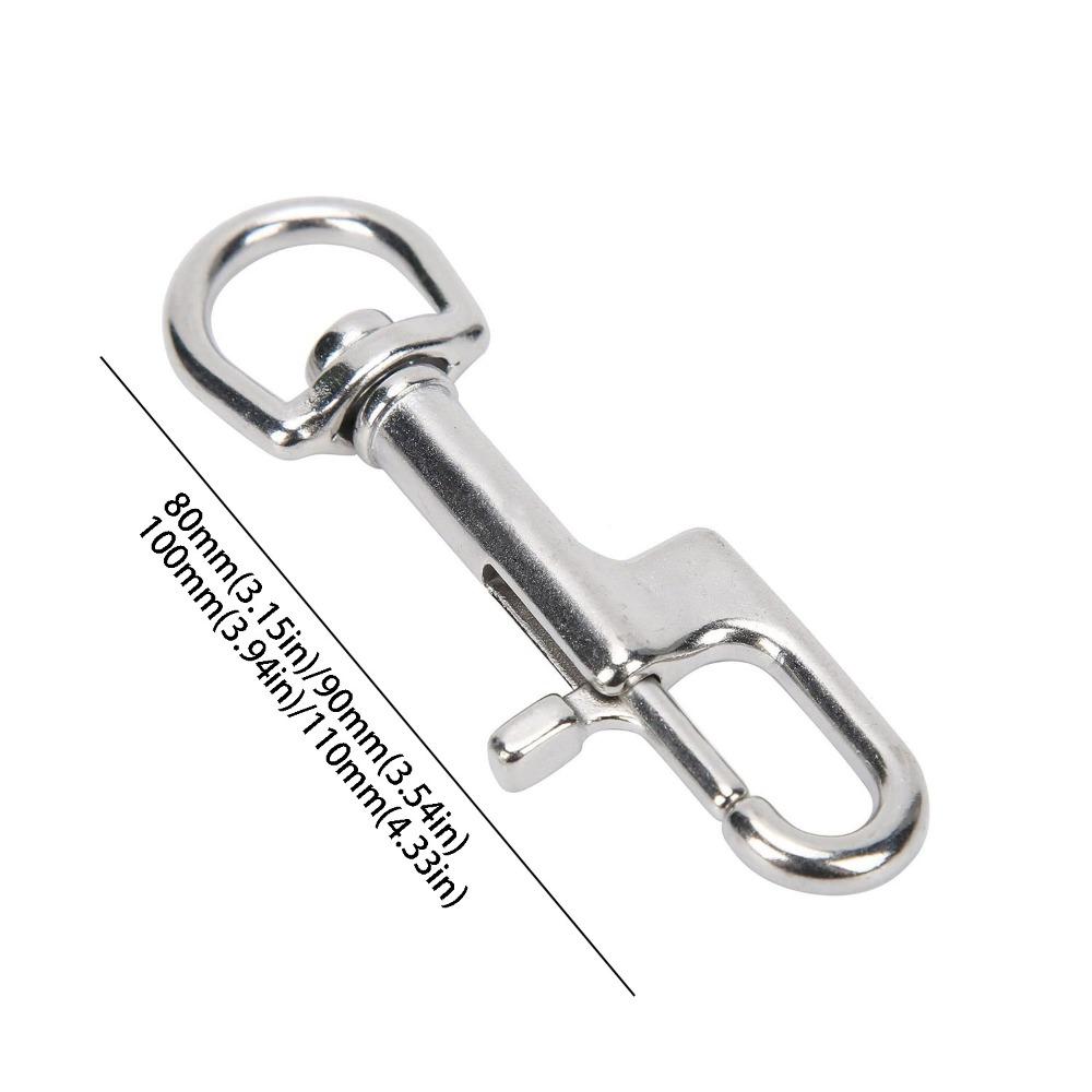 Hook Clips 316 Stainless Steel Bolt Snap Swivel Eye Double Head Double Ended Hook 80MM Size 90MM Size D Ring Snap Marine Diving
