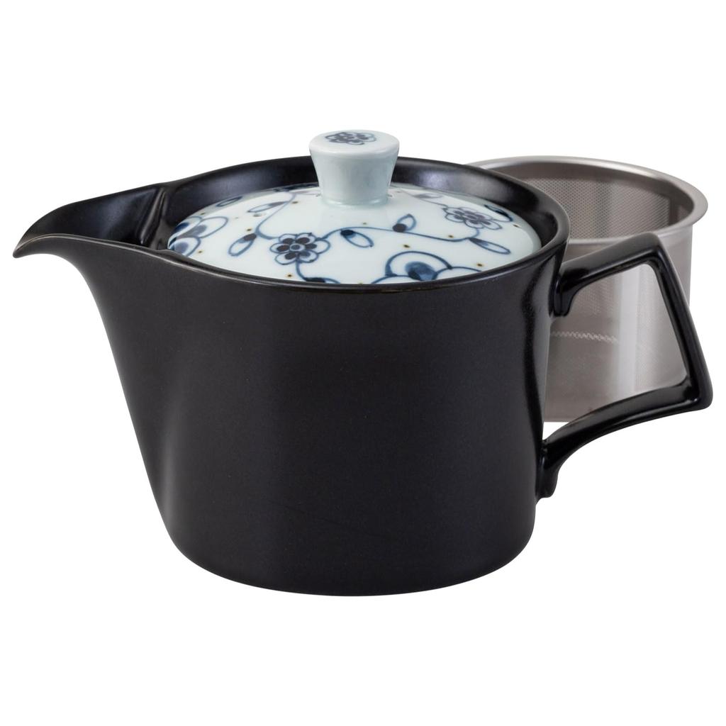 Imari ware teapot (Super Stainless Steel with tea strainer), Royal pattern, blue, capacity approx. 340ml, Made in Japan, 25505