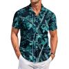 Camisa casual de manga corta para hombre con estampado de camuflaje, diseño de botones, adecuada para el uso diario, actividades al aire libre y viajes.