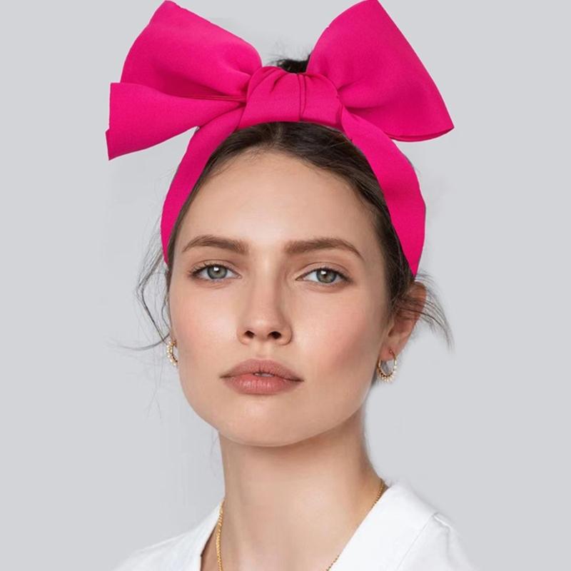 Rosa Schleife Breite Stirnbänder Lieblicher Prinzessinnen Kopfschmuck Gepolsterte Haarbänder Accessoires Frühlings-Haarbänder Geburtstagsfeier