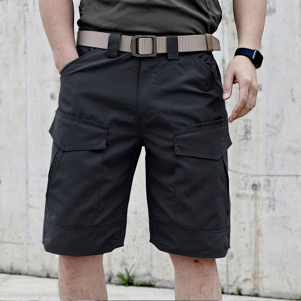 Men's Summer Cargo Shorts Breathable Lightweight Multi-Pocket Outdoor Hiking Knee Length
