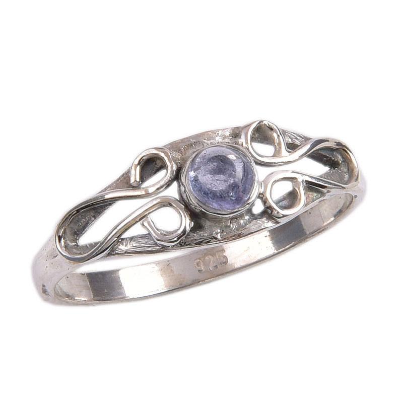 Natural Tanzanite Gemstone 925 Solid Sterling Silver Jewelry Ring Size 7 Q7m58