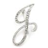 Trendy 26-Letter Rhinestone Brooch Pin - Fashion Accessory for Clothing & Bags