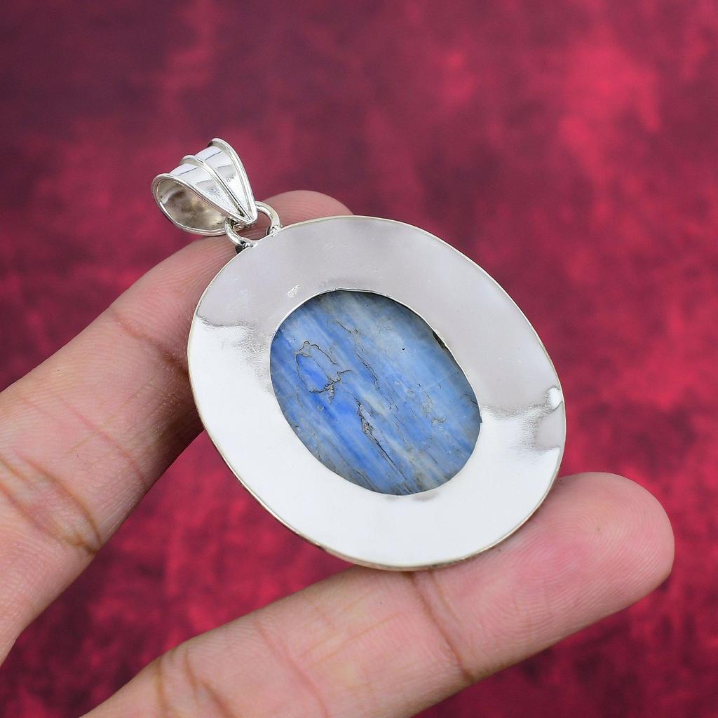 Kyanite 925 Solid Sterling Silver Pendant, Handmade Gemstone Pendant Jewelry, Gifts For Wife Brand New Pendant