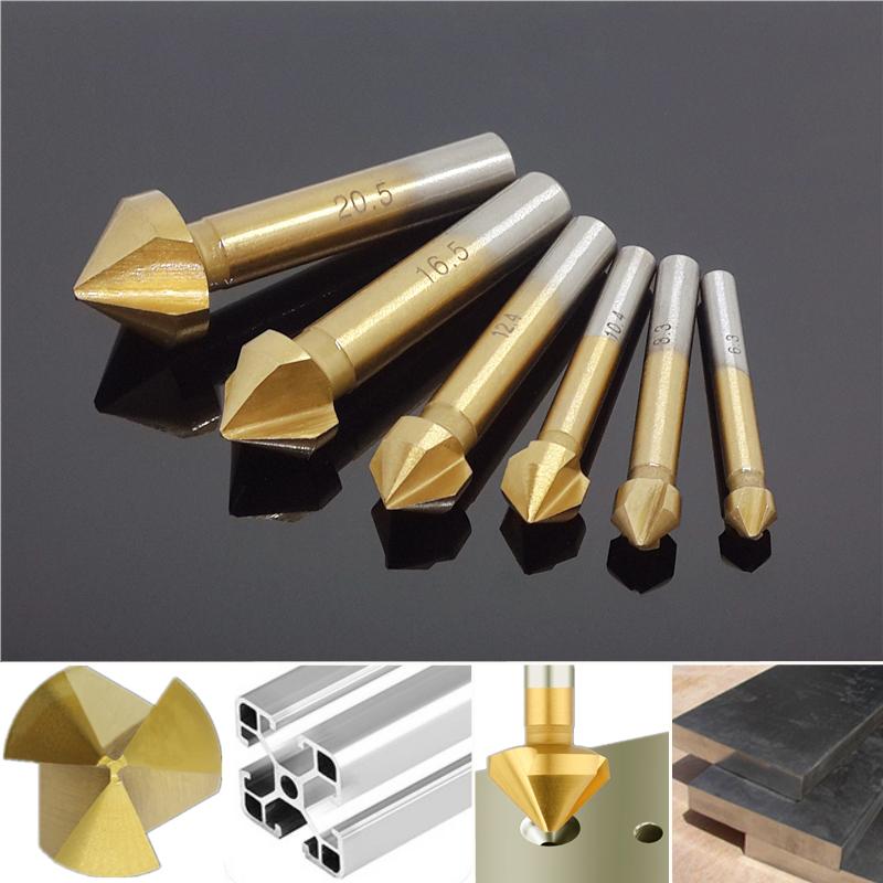 

3-флейтовое титановое сверло из быстрорежущей стали с зенковкой, 90 градусов, зенковка, инструменты для снятия фаски, дерево, сталь, фреза для фаски, металлический инструмент