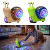 Tummy Time Luminous Snail Toy Green Brown Crawling Snail Toys Electric Snail Toy  For Kindergarden