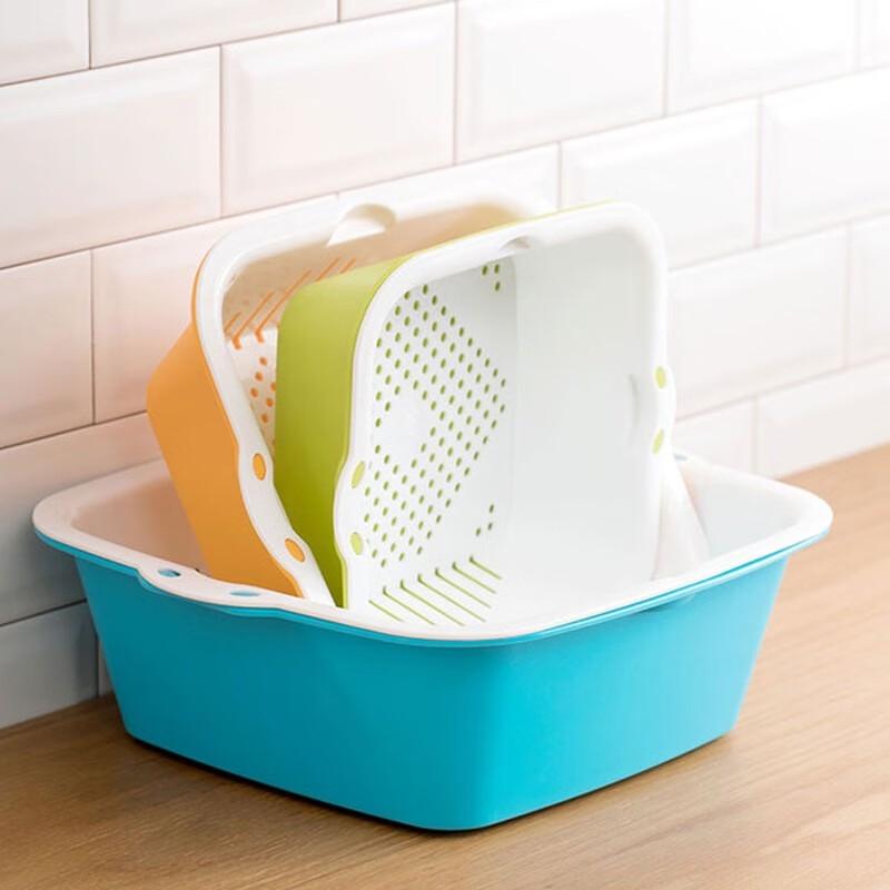 Camellia Double-Layer Draining Basket