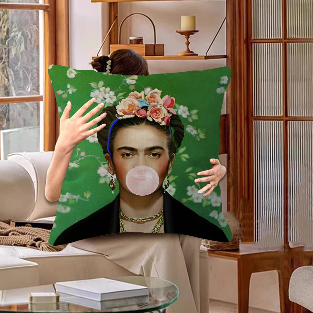 Art Frida Cushion Cover Inches Farmhouse Decor Home Throw Pillow Covers for Couch Decorations