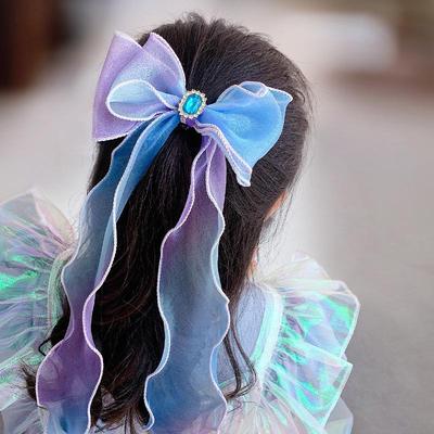 Frozen Princess Fairy Hairpin: Children's Ribbon Braid Hair Accessory for Little Girls