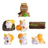 Fashion Decorative Anti-fade Eco-friendly Sweet Expression Animal Figurine for Office Squirrel Statue