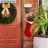 2D Flat Rustic Aluminium Christmas Sign - Navidad Figurine Ornaments with Santa Claus Pattern - Ideal for Front Door, Wall, Porch, Fence Decor