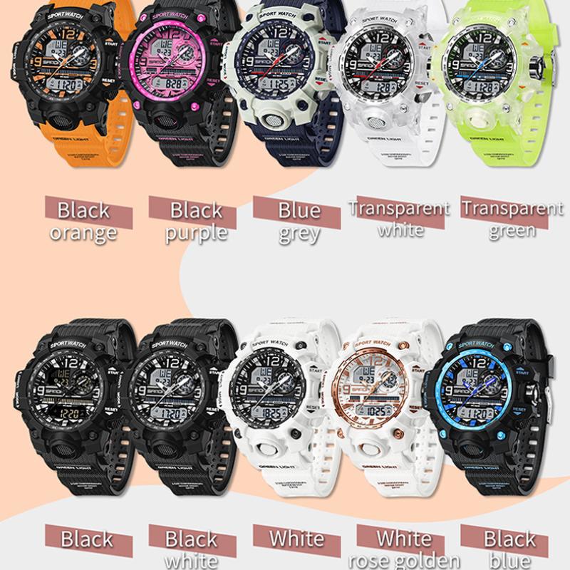 SANDA Водонепроницаемые электронные часы Многофункциональные светящиеся часы — фото 7