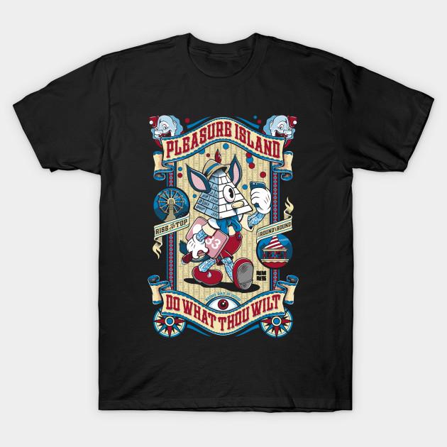 

Men Black Print T-shirt Pleasure Island - Occult Theme Park (Dark) No-Cut Transfer Paper Print Cotton Tshirt S чёрный