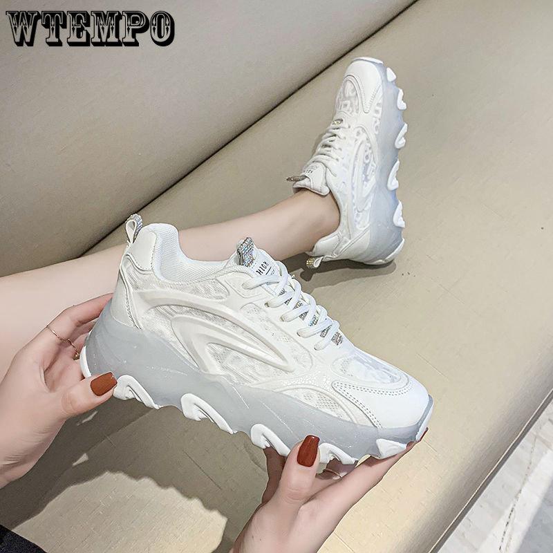 WTEMPO Pár Letní Tenisky Protiskluzové Dámské Běžecké Boty Prodyšná Dutá Síťovina Pánská Ležérní Obuv Venkovní Sportovní Obuv