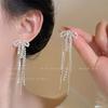 Silver needle flash zircon earrings, women's exquisite temperament stud earrings, spring and summer earrings.