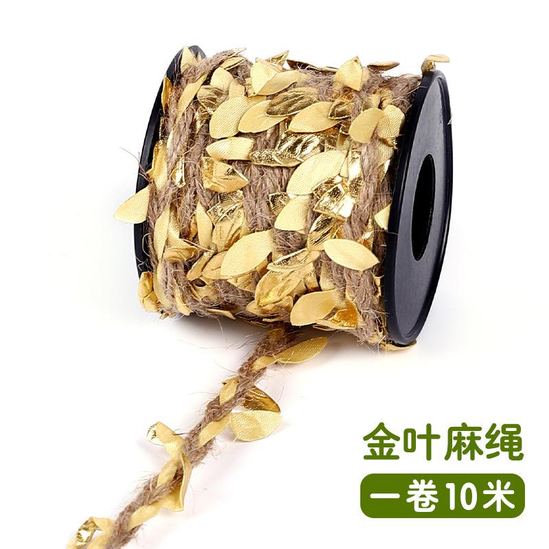 DIY Simuliertes Hanfseil Rattanblätter Kindergarten Handgefertigter Anhänger Mori Umweltdekoration Gewebtes Grünblattseil