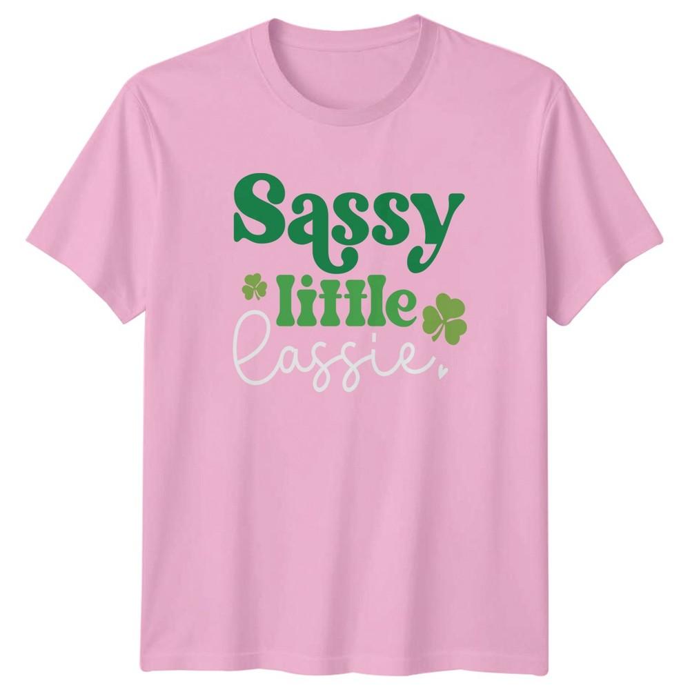 Sassy Little Lassie Unisexs TShirt St Patricks Day Irish Gift For Her