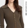 ELLASSAY Women's Lambswool Waist-Cinching Knit Cardigan