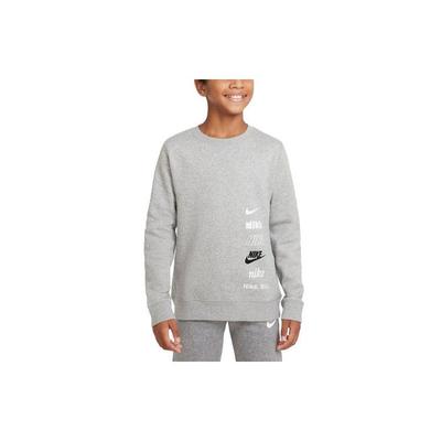 Nike Sportswear Logo Print Crewneck Sweatshirt Kids Sweatshirt Dark-Gray DX5162-063