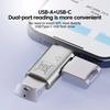 JS-109 Type-C OTG Adapter for Digital Headset and U-Disk,USB-C To Type-C/USB 3.0 Converter
