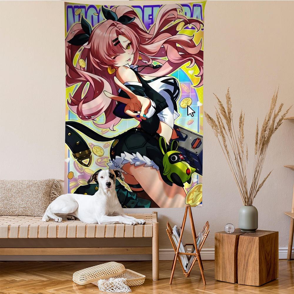 Zenless Zone Zero Colorful Tapestry Wall Hanging Hanging Tarot Hippie Wall Rugs Dorm Wall Art Decor