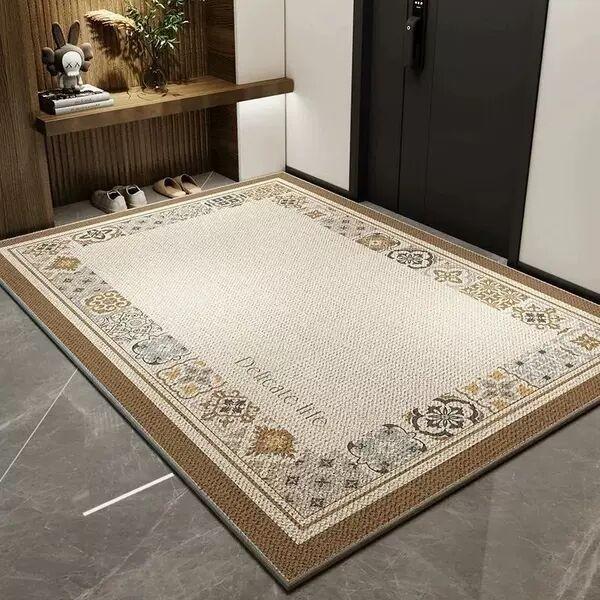 Simple Household Entry Door Floor Mat, Porch Mat, Advanced Sense, Dirt-Resistant Anti-Skid Ring, Velvet Can Be Cut Carpet