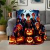 Halloween Wizard Party Decorations: Pumpkin Lanterns & Broomsticks SetBlanket Flannel for Sofa, Bed, Travel, Camping, Office, Couch, Chair