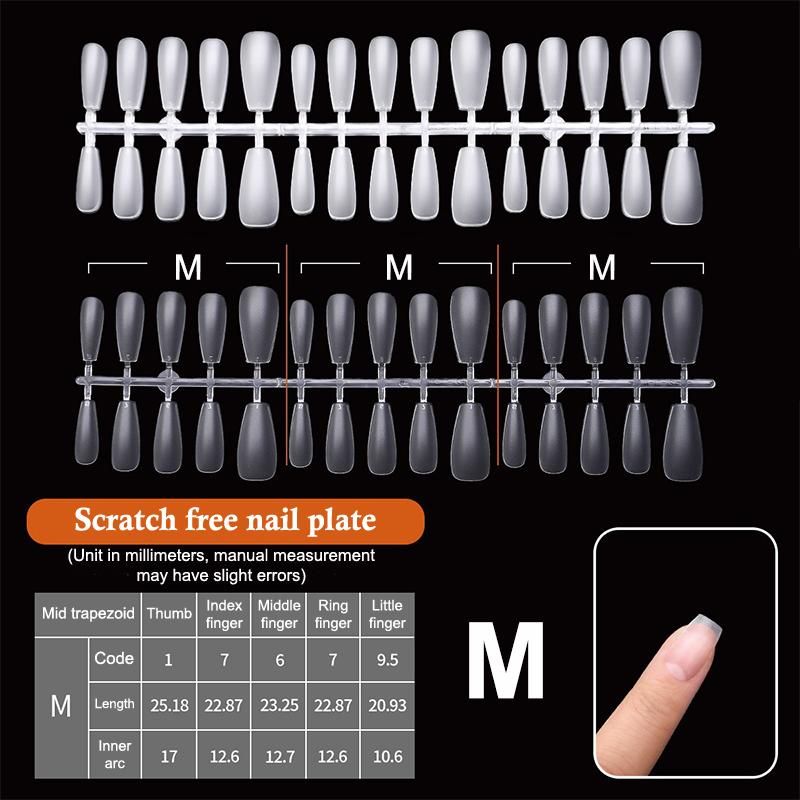 100pcs Press On Nail Tips Full Cover Ultra-Thin False Nails Patches Gel Nails Extension System Clear Fake Nails Art Accessories