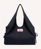 Loveravelive 4 Pocket Ribbon Shoulder Bob Bag (Matte Black)