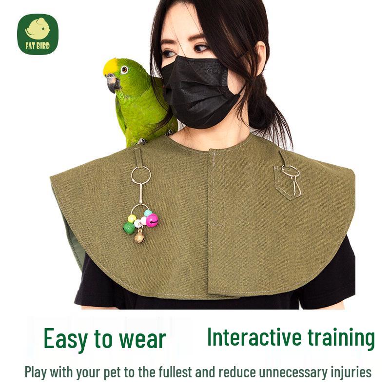 Parrot Diaper Nappy & Shawl Protector: Anti-Scratch/Bite Peony Design for Budgie & Cockatiel