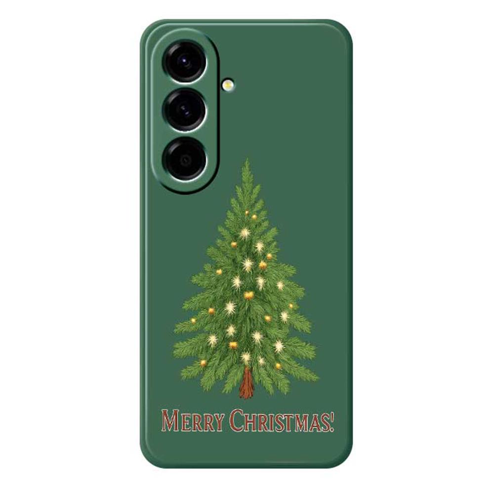 For Samsung Galaxy A56 5G Case Christmas Tree Pattern Printing Straight Edge TPU Phone Back Cover