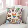 Gay Lesbian Lgbt Rainbows Pillow Case Cushion Cover Throw Pillow Case For Car Sofa