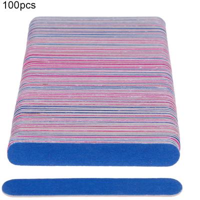 CR Store 100Pcs Double-Sided Disposable Nail Home Beauty Salon File Emery Shaping