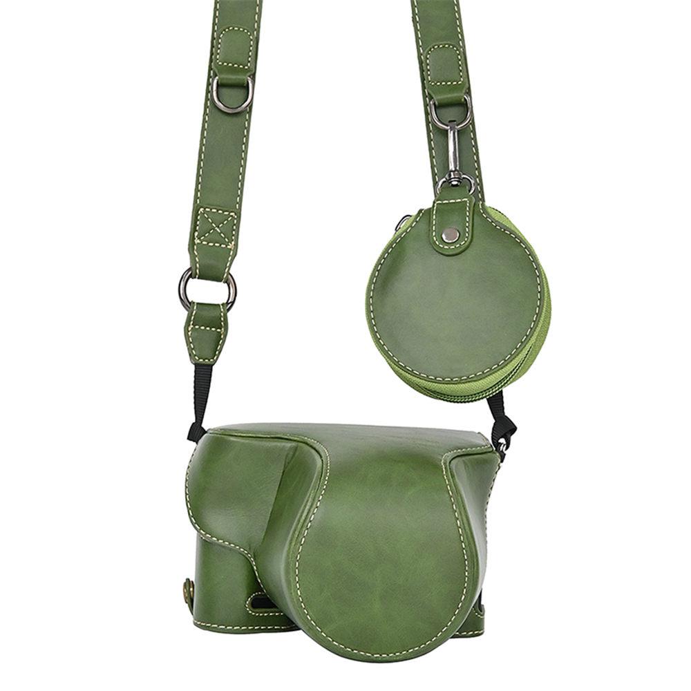 Luxury Version PU Leather Camera Bag Case For Sony A7CII A7C2 Battery Opening Full Body Cover With Strap Storage Bag