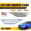 Amber LED Sequential Side Signal Marker White Lights Fit 2016- Honda Civic