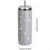 Bling Rhinestone Thermos Bottles Leopard Print Vacuum Flasks  Outdoor Activities