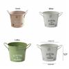 Handicraft Iron Planter Pot Decorative Flower Bucket Ornament Round Flower Pot  Flower Arrangement