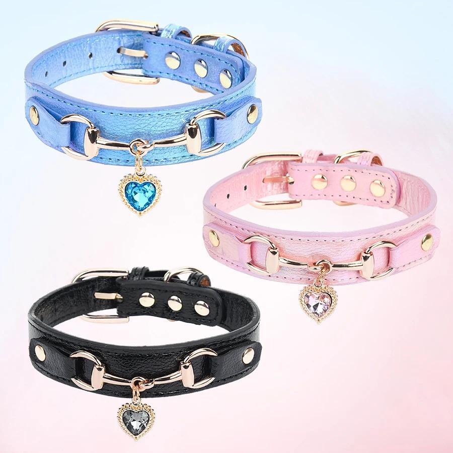 Articles for Dogs Pet Dog Accessories Collar Leash Trainings Supplies Luxury Material Small Harness Collars Large Pets Leather