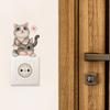 Cute Cartoon Cat Self-Adhesive Switch Stickers, Decor for Bedroom Living Room Kitchen Home Decoration