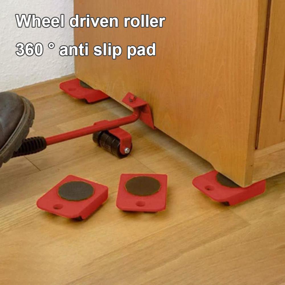 Möbelroller mit Rädern Schwerlast Möbelheber und Gleiter-Set Ergonomischer Griff Möbeltransportroller Werkzeuge zum Tragen