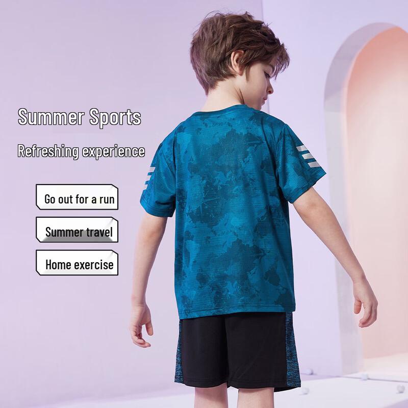 ASK JUNIOR Boys' Summer Athletic T-shirt & Shorts Set