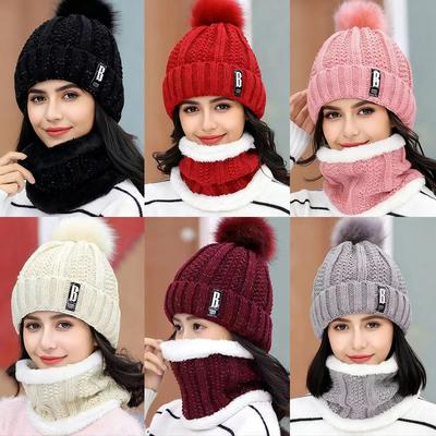 1PC Beanie Windproof Ear Warmer Durable Winter Warm-Retentive Women's Plush Lined Cold-Resistant Fleece Soft