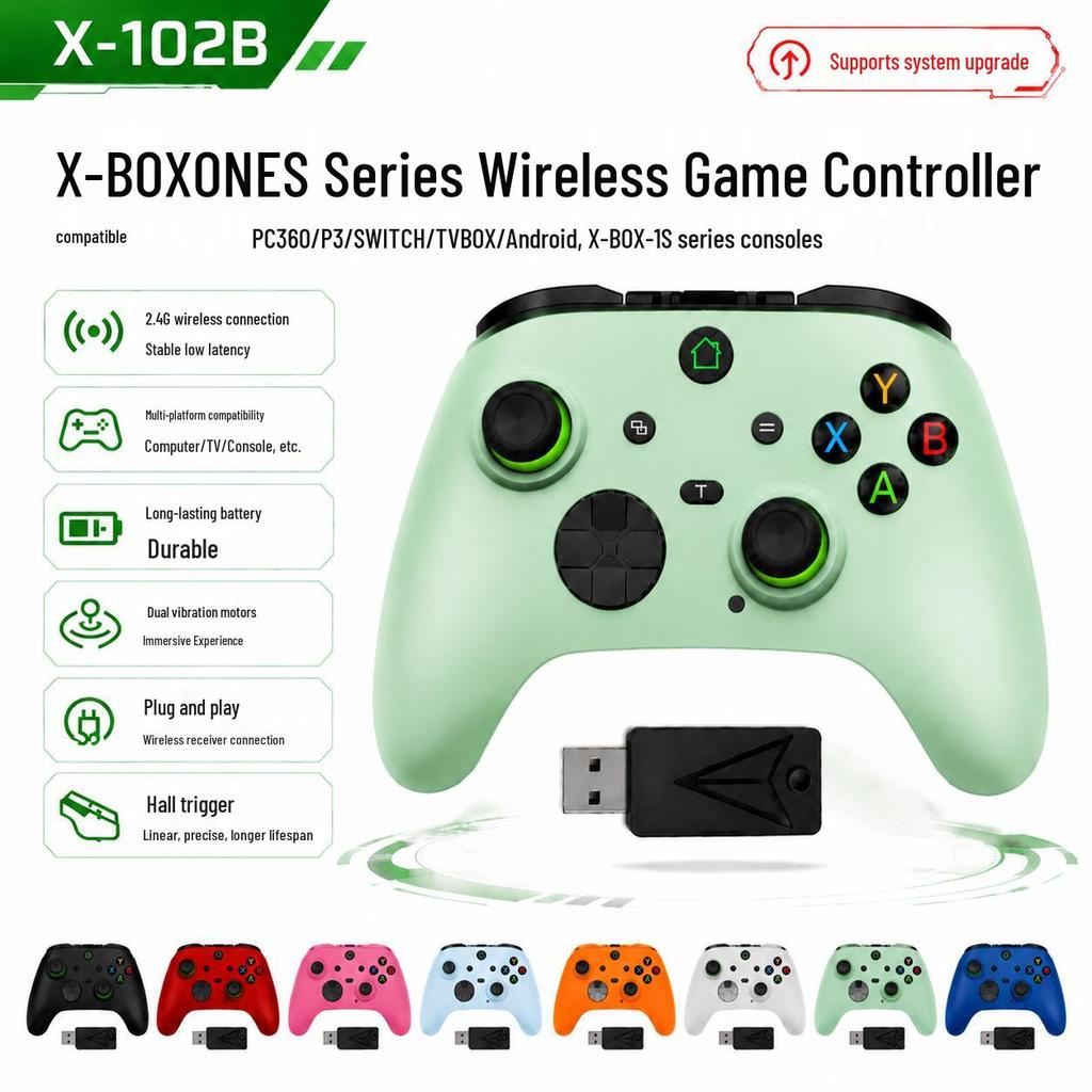 Xbox One/S/XSX Wireless Game Controller - PC, Android, Switch/P3 Compatible, Vibration & Lighting Features