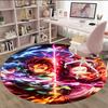 1pc Demon Slayer2 Print Round Carpet Chair Round Carpet Suitable for Bedroom Living Room Home Decorative Carpet