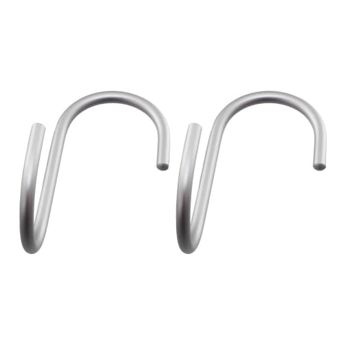 Hilogic TQOOL S-Hooks, Aluminum Right-Angle S-Hooks, Large, Silver, Pack of 2 (Product Code: 95369)